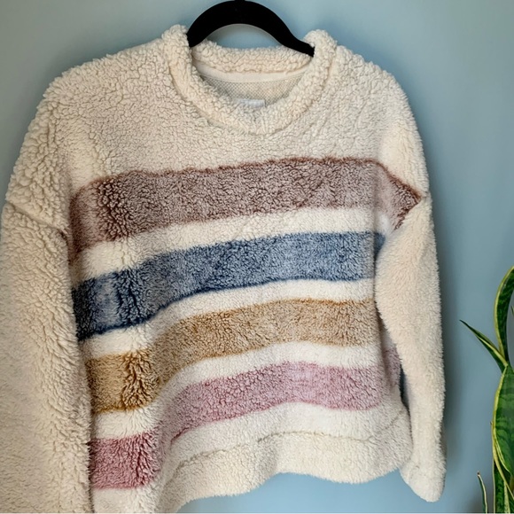 ❗️Sold❗️[ Thread & Supply ] Fairlyn Crewneck Sherpa Pullover Sweater • S - Picture 8 of 11